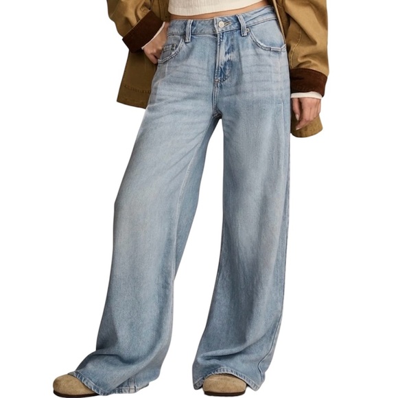 Lucky Brand Denim - Lucky Brand Wide Leg Tencel Blend Soft Denim Pleated Palazzo Jeans Size 6 / 28